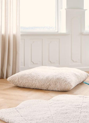 Lammeskindspude | Maxi Float | Korthåret | Dobbeltsidet | 90x90 cm Koksgrå